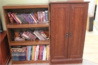 DVD shelves with movies