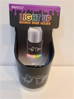 Light up shower drink holder