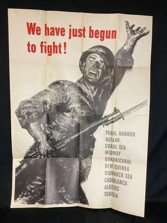 WWII “WE HAVE JUST BEGUN TO FIGHT” Poster