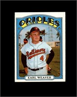 1972 Topps #323 Earl Weaver EX to EX-MT+