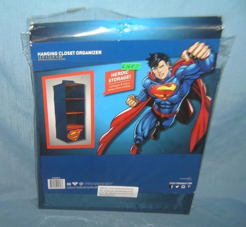 Super Hero hanging closet organizer in package