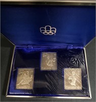MONTREAL OLYMPICS PURE SILVER STAMPS SET