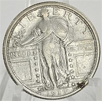 1917-S Standing Liberty Silve Quarter Type I VF/XF