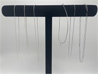 6 Necklaces - 925 Chains - 16” - 20” -