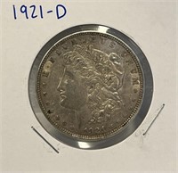 S - 1921-D MORGAN SILVER DOLLAR (8)