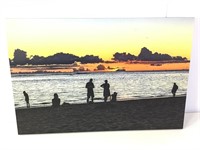 30" X 20" Sunset on the Beach Canvas