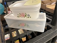 Floral Plastic Storage Containers