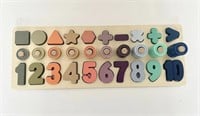 Wooden shapes number sorting puzzle for kids