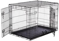 Foldable Metal Wire Dog Crate with Tray