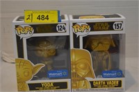 Two Gold Edition Star Wars Funko Pop Figurines