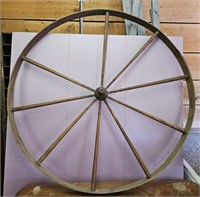 Large Wooden Spinning Wheel- Wheel Only- Missing