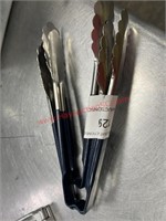 (3) S/S TONGS W/ RUBBER HANDLES