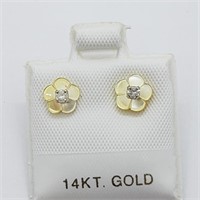 $400 14K Diamond Earrings