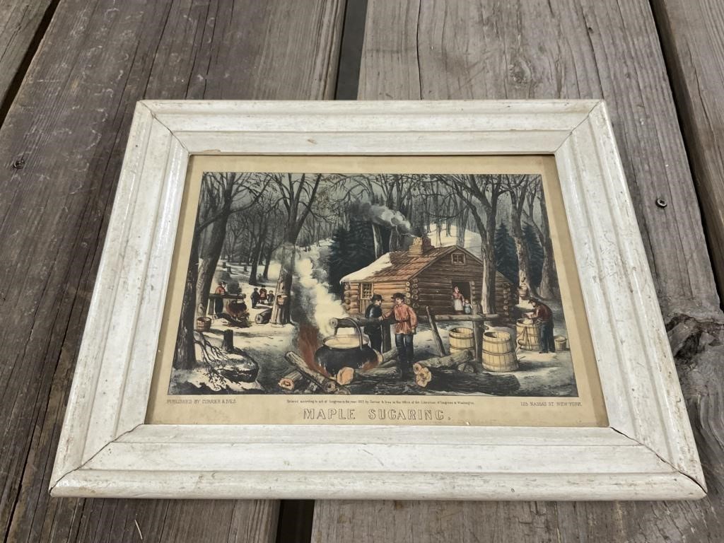 18x14 Vintage Currier & Ives Print PU ONLY