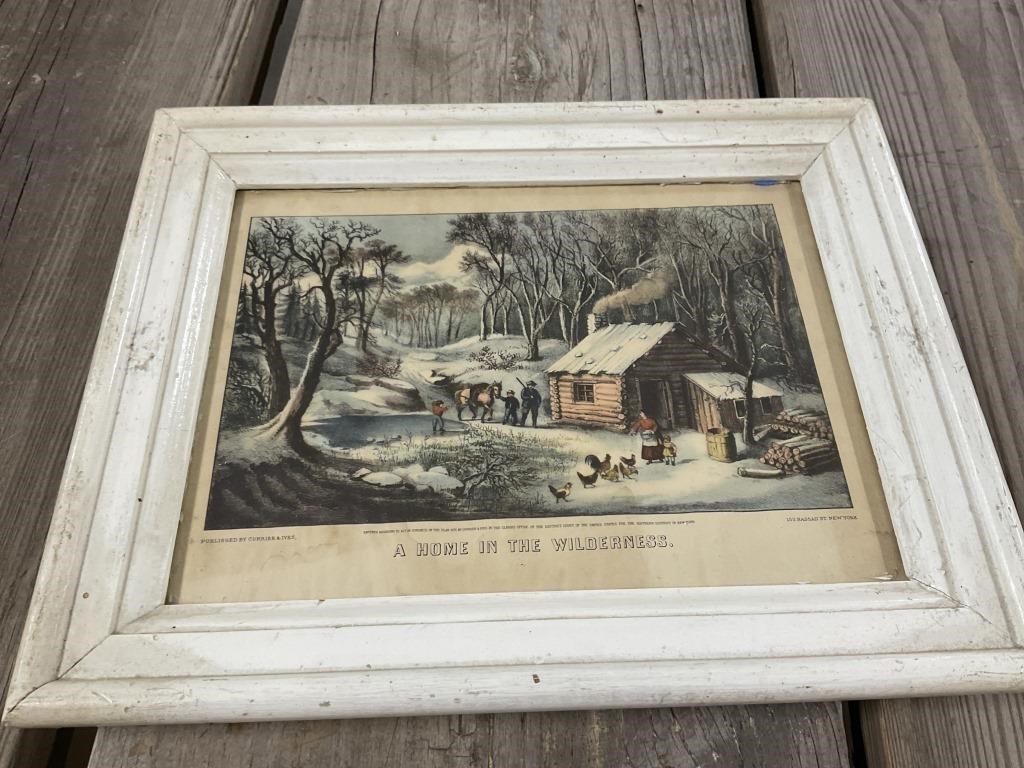 18x14 Vintage Currier & Ives Print PU ONLY