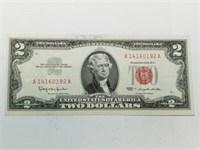 OF) AU 1963 $2 Red Seal note