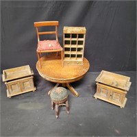 Group of vintage salesman samples furniture