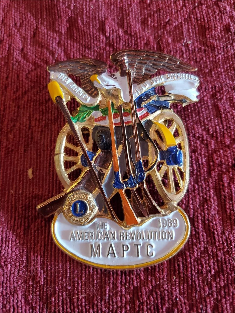 American Revolution Pin Large 1989