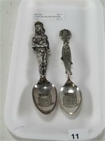 2 STERLING SILVER SPOONS, 74 GRAMS