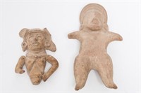 Pre-Columbian-Style Pottery Figures, Group of 2