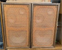 Pair of Vtg. House speakers 24"x13.5"x12" bidding