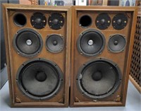 Pair of Vtg. Sansui SP1500 Speakers 26"x15"x12"