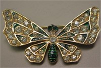 VNTG Eisenberg Ice Butterfly Form Brooch Pin