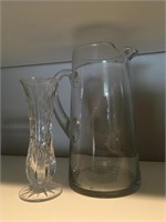 glass pitcher & vase