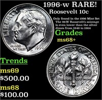 1996-w Roosevelt Dime RARE! 10c Grades Gem++ Unc