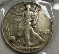 Lot 20- 1945 Silver Walking Liberty Half  90 % S