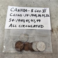 Canadian 1948-1952 Various coins