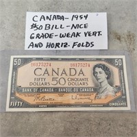 1954 Canadian $50 Bill