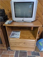 RCA TV on Rolling entertainment cart (or