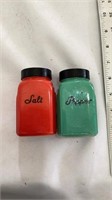 Fiesta ware salt and pepper shakers