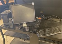 Computer Monitor, Keyboard, Speakers