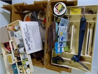 Fishing Lure Construction in Tackle Box