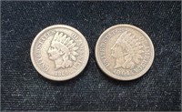 1860 & 1864 Indian Head Pennies