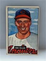 1951 Bowman #30 Bob Feller HOF -Cleveland Indians