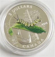 2014 CANADA CATERPILLER SILVER PROOF W BOX PAPERS