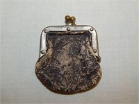 Tiny Early 1900's Child's Leather Coin Purse