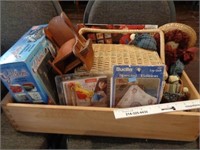 Wood Crate of Collectibles