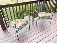 Planters, Metal Patio Chairs, Stand