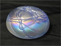 VTG art glass 4 1/2" dia glass paperweight