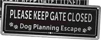 Please Keep Gate Cloased Matal Sign 3.5"x9.8" AZ15