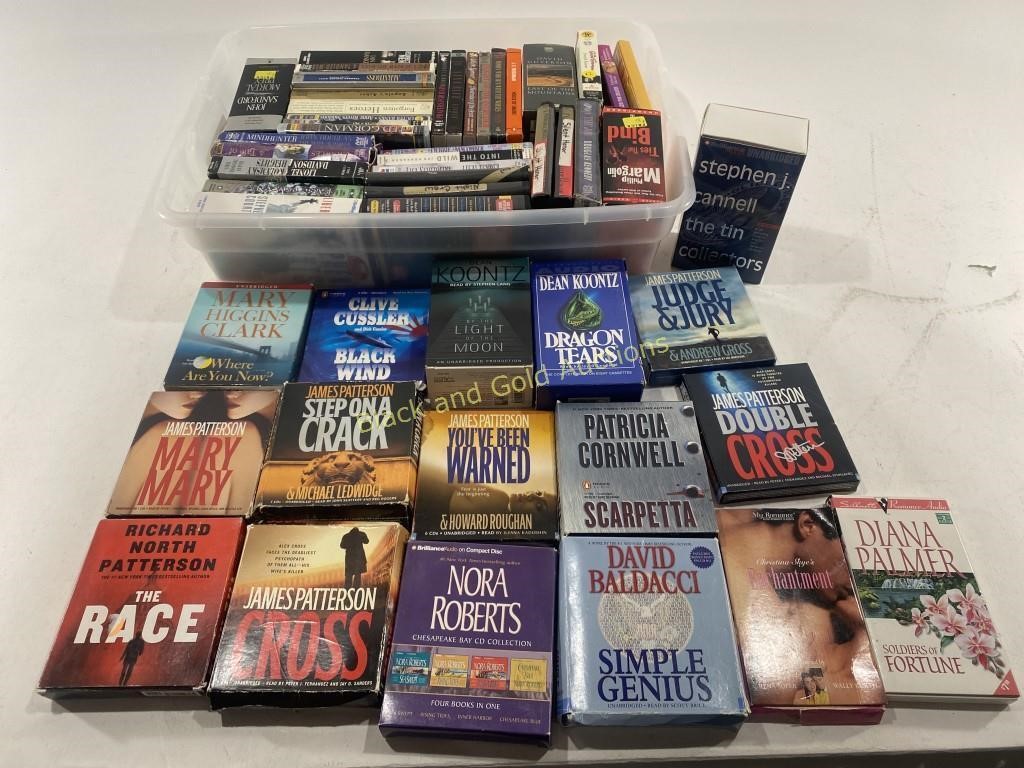 Tote Full of Audio Books: James Patterson & More