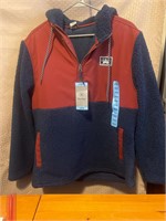 New Hurley men’s quarter zip hooded jacket size L