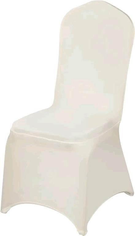 90PCS white Chair Covers Polyester Spandex Chair C