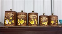 Vintage ceramic canister set w/cookie jar