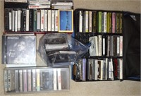 Lot of CDs & Cassette Tapes w/ Cases