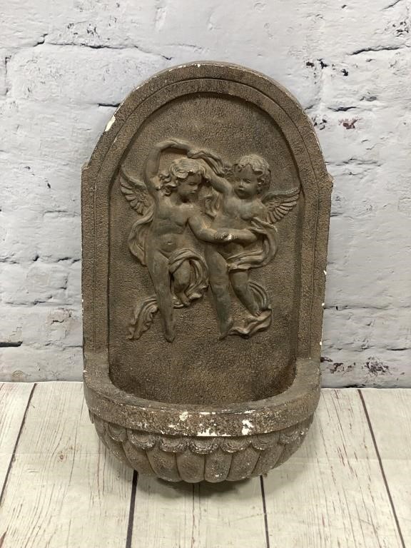 Cherub Fountain Style Wall Planter